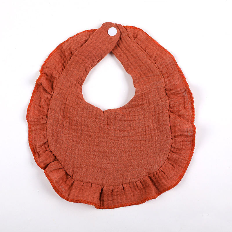 Personalized Embroidered Flowers Letter Baby Cotton Gauze Bibs | CWBaby224