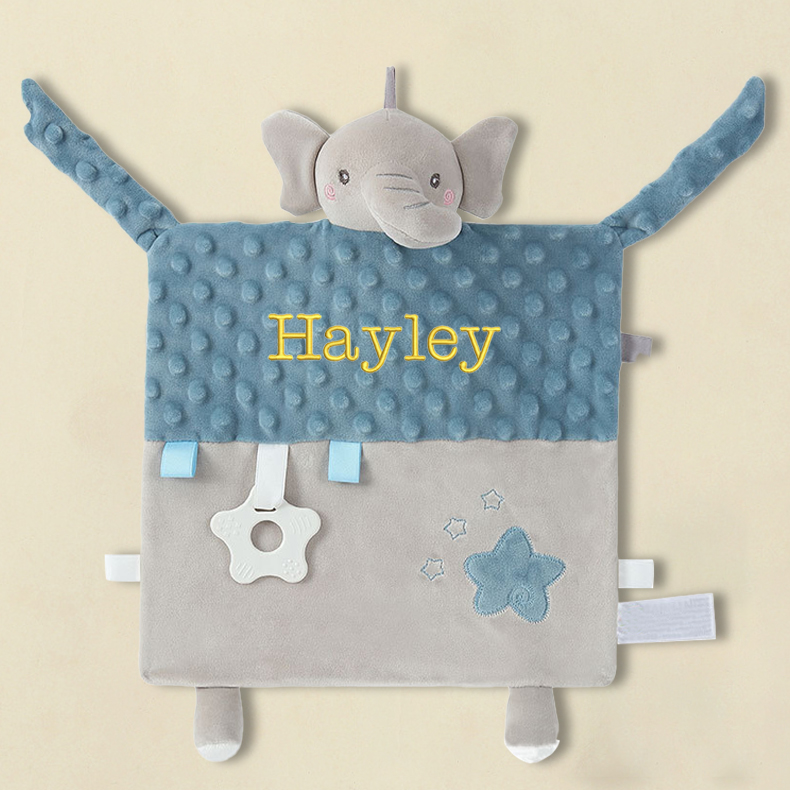 Personalized Baby Embroidery Comforter Sleep Toy | CWToy86