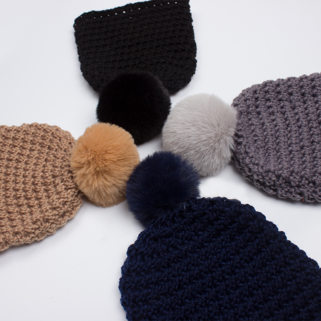 Personalized Embroidery Kid Colorful Pom Pom Hat | HSKid49