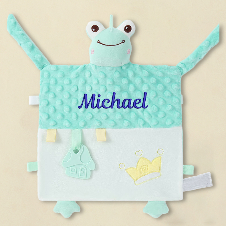 Personalized Baby Embroidery Comforter Sleep Toy | CWToy86
