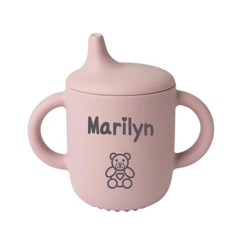 Personalised Baby Food Grade Sippy Silicone Cup | CWBaby53