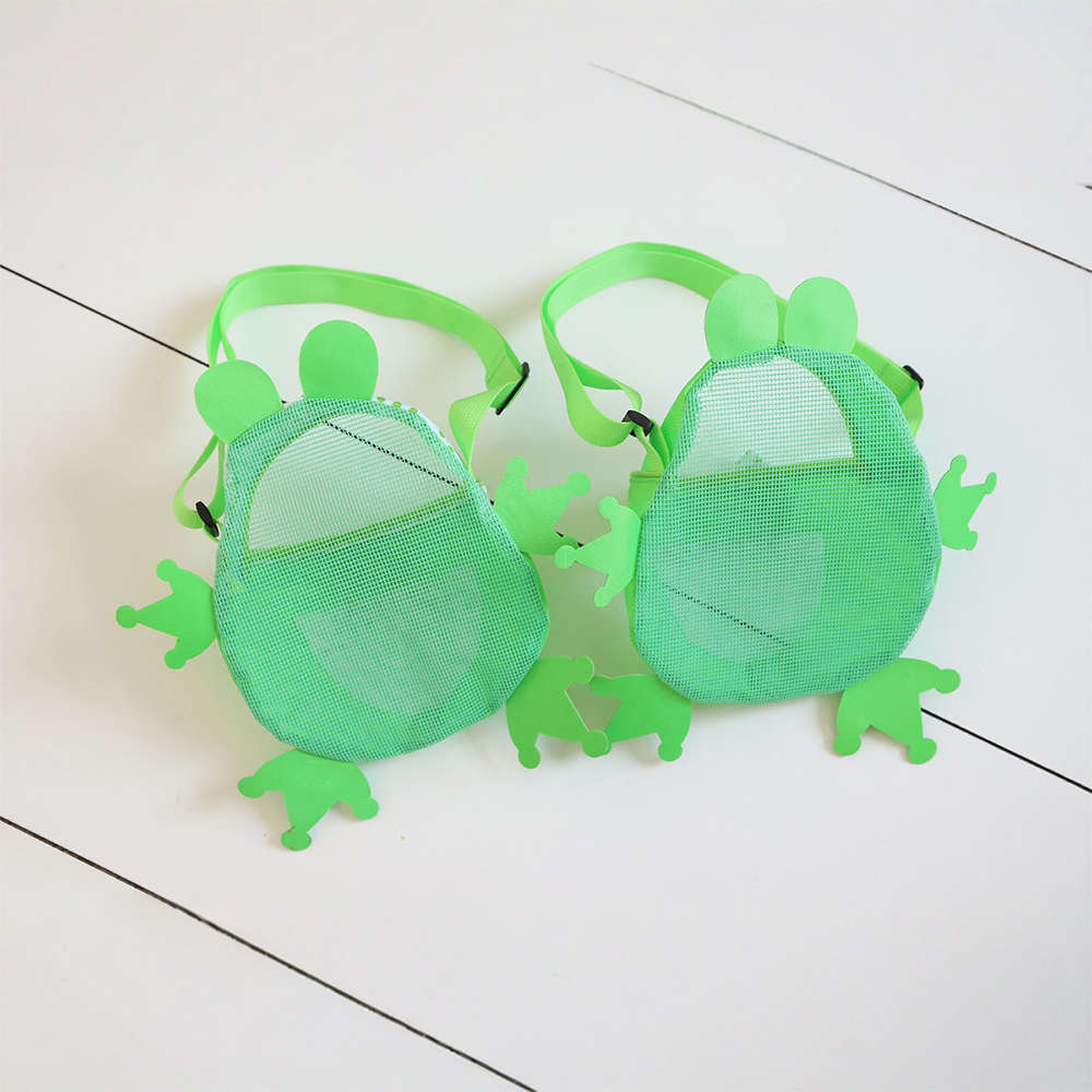 Personalized Kids Cute Frog Beach Tote Bag | CWBeach167