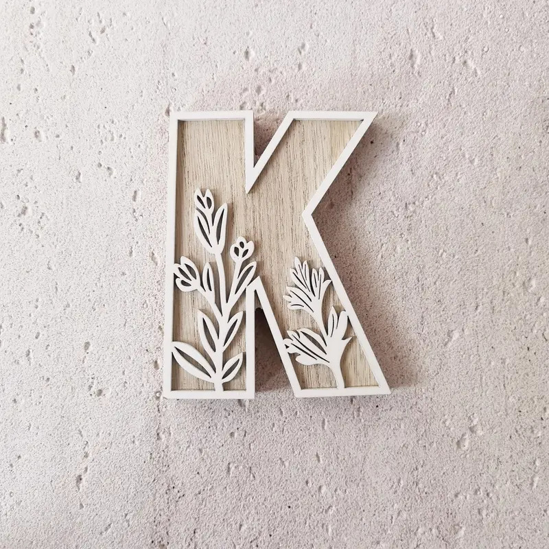 Wildflower Wall Wooden Alphabet Letters Boho Name Sign | CWToy96