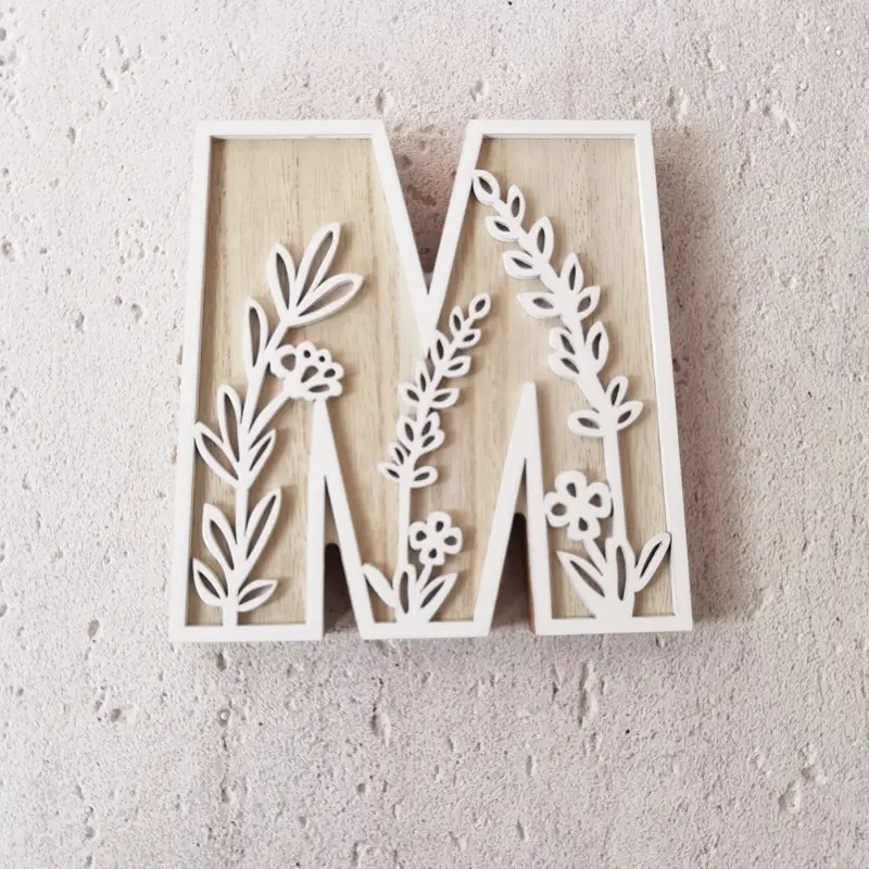 Wildflower Wall Wooden Alphabet Letters Boho Name Sign | CWToy96