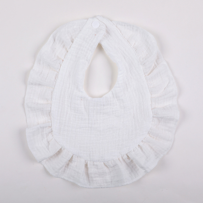 Personalized Embroidered Flowers Letter Baby Cotton Gauze Bibs | CWBaby224