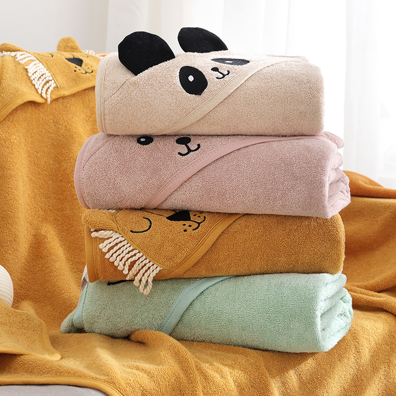 Personalized Embroidery Animal Hooded Baby Towel | CWBaby22