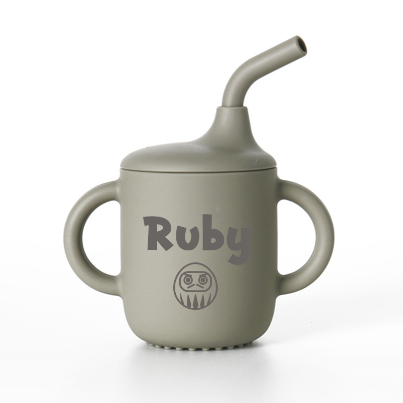 Personalised Baby Food Grade Sippy Silicone Cup  | CWBaby5301