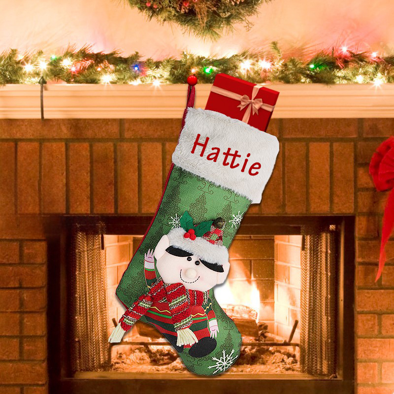 Personalized Embroidered 3D Christmas Stocking | MCGift43