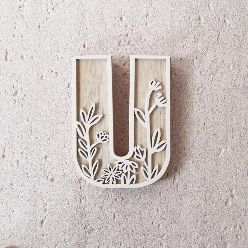 Wildflower Wall Wooden Alphabet Letters Boho Name Sign | CWToy96