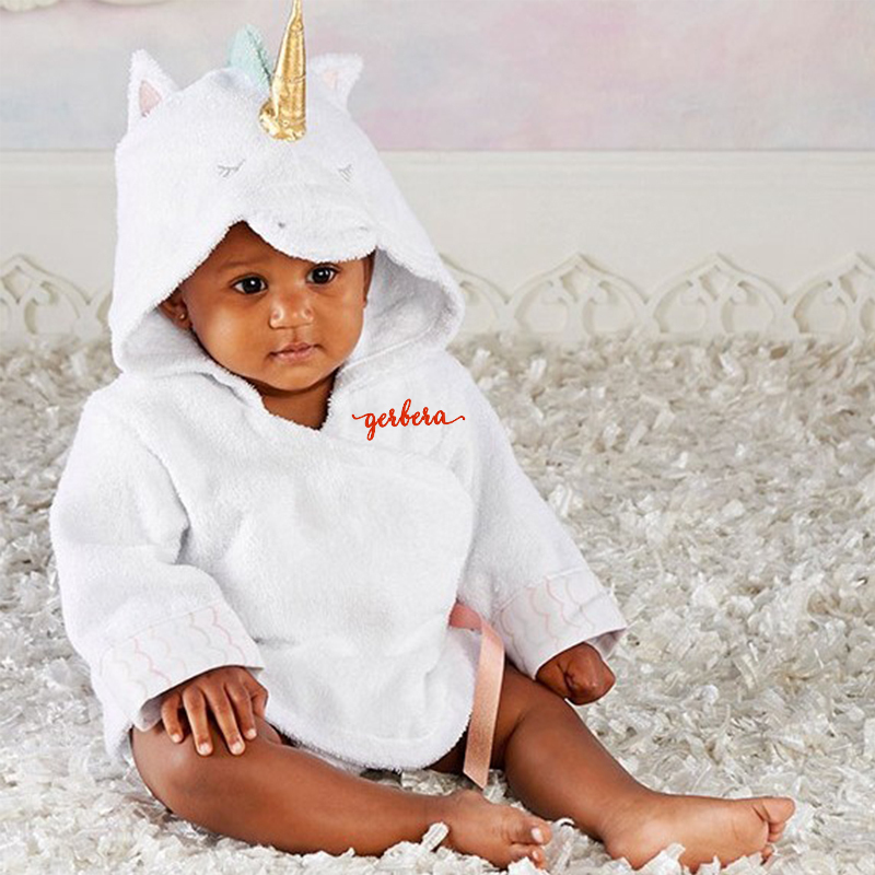Personalized Embroidered Cozy Kid Animal Bathrobe | CWbaby37