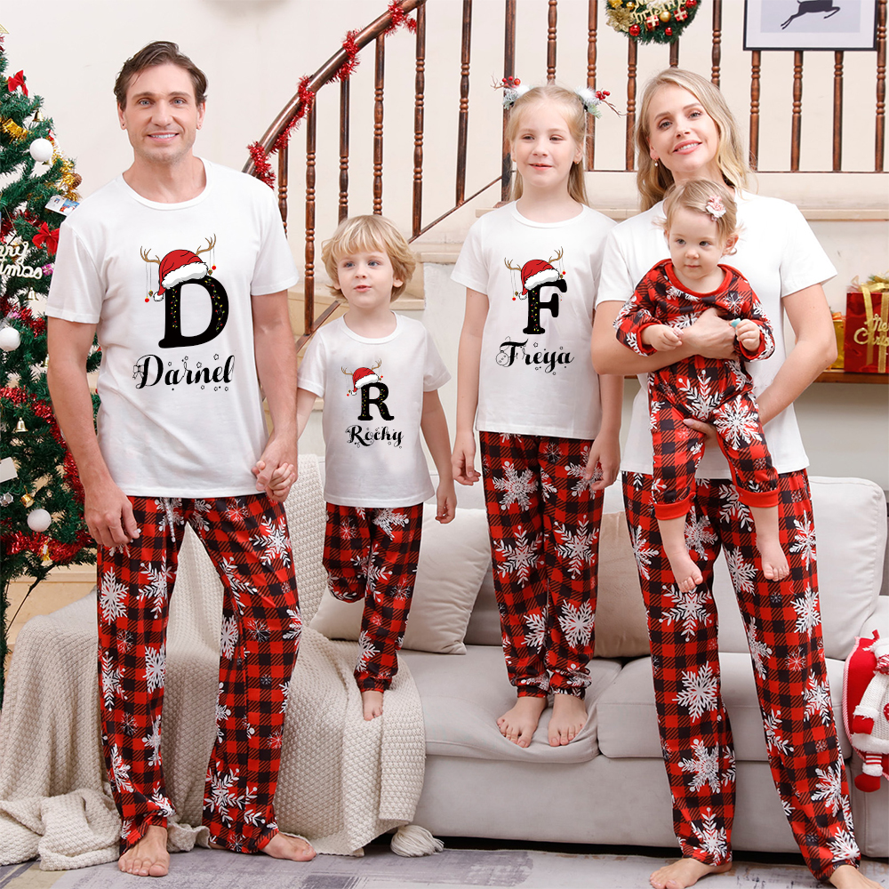 Personalized Matching Family Christmas Pajamas Set | CWFamily11