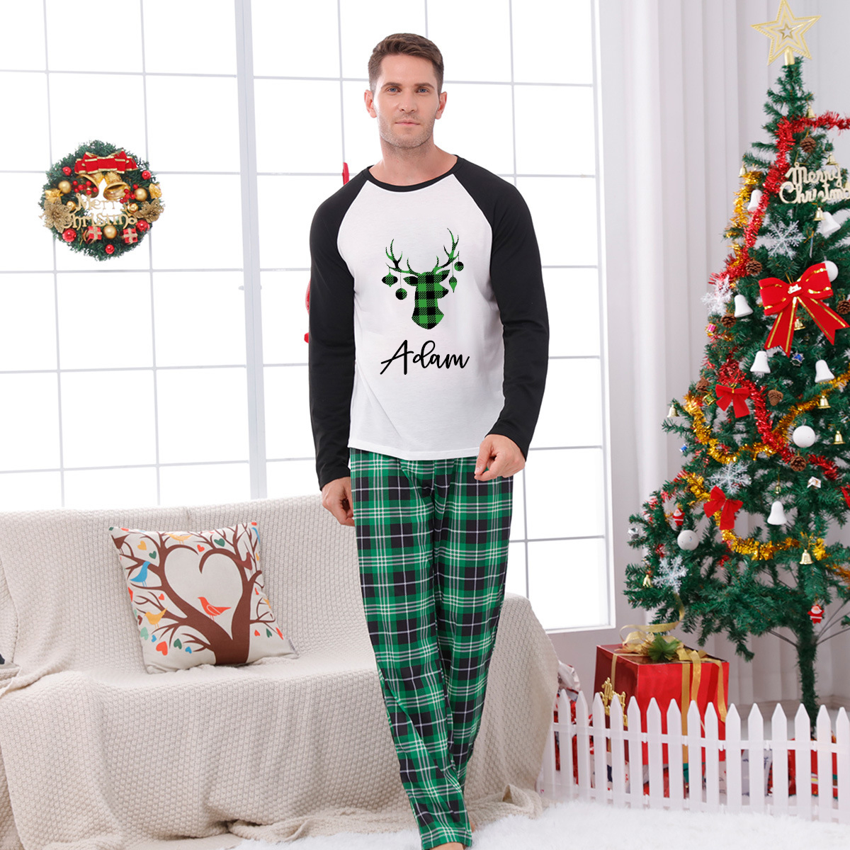 Personalized Matching Family Christmas Pajamas Set | CWFamily05