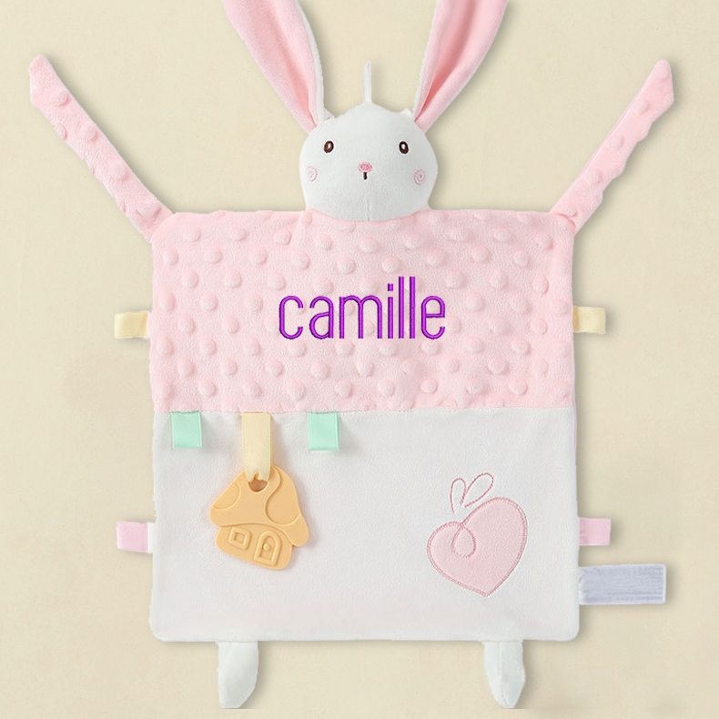 Personalized Baby Embroidery Comforter Sleep Toy | CWToy86