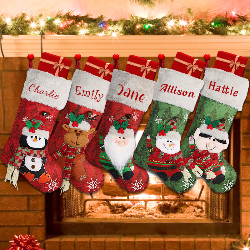 Personalized Embroidered 3D Christmas Stocking | MCGift43