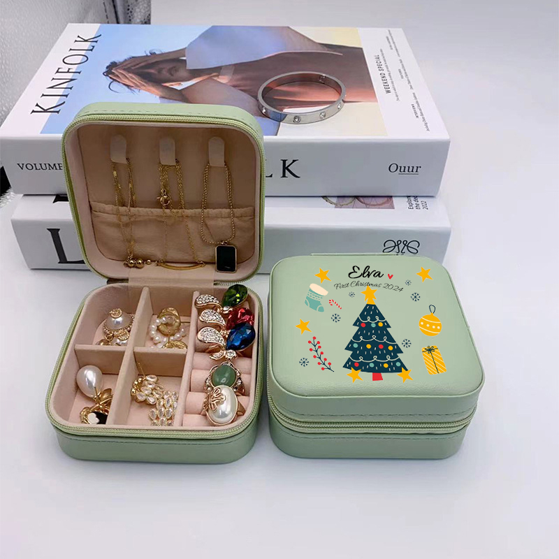 Personalized First Christmas Jewelry Box for Little Girl | MCGift78