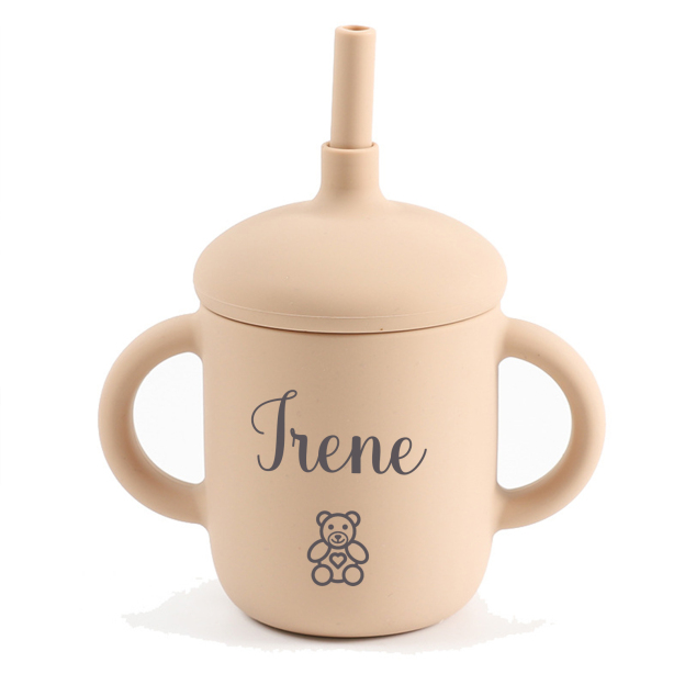 Personalised Baby Food Grade Sippy Silicone Cup  | CWBaby54