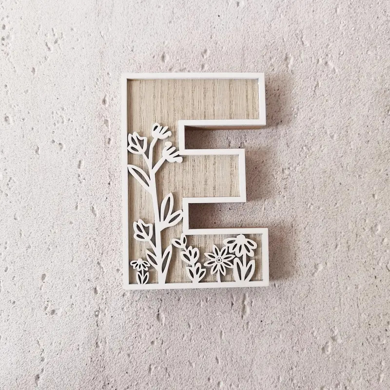 Wildflower Wall Wooden Alphabet Letters Boho Name Sign | CWToy96