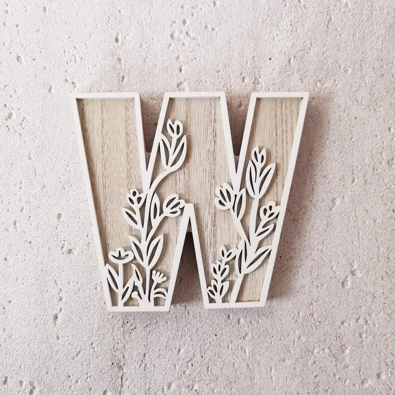 Wildflower Wall Wooden Alphabet Letters Boho Name Sign | CWToy96