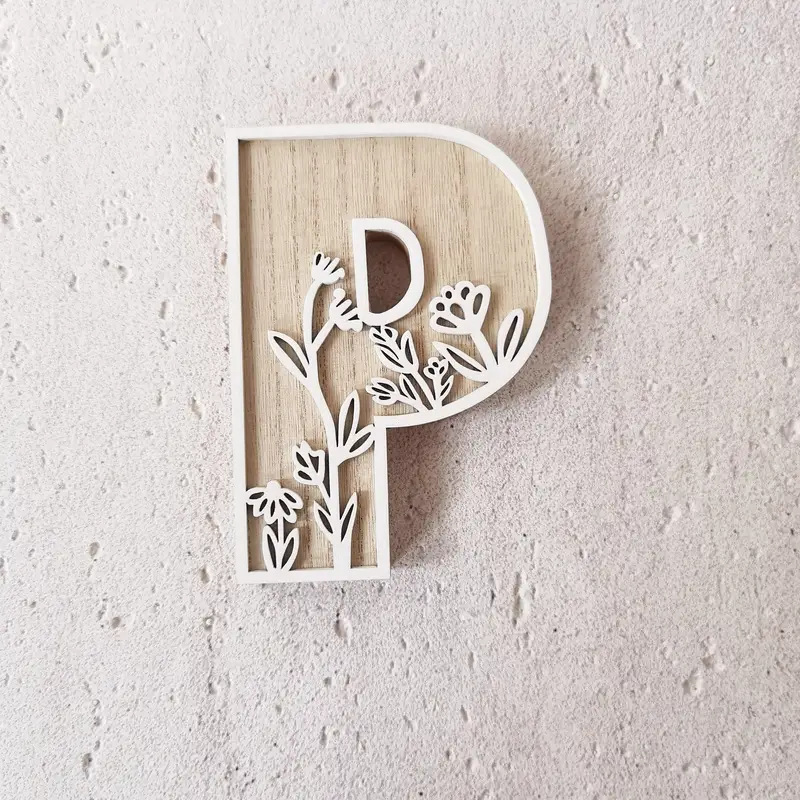 Wildflower Wall Wooden Alphabet Letters Boho Name Sign | CWToy96