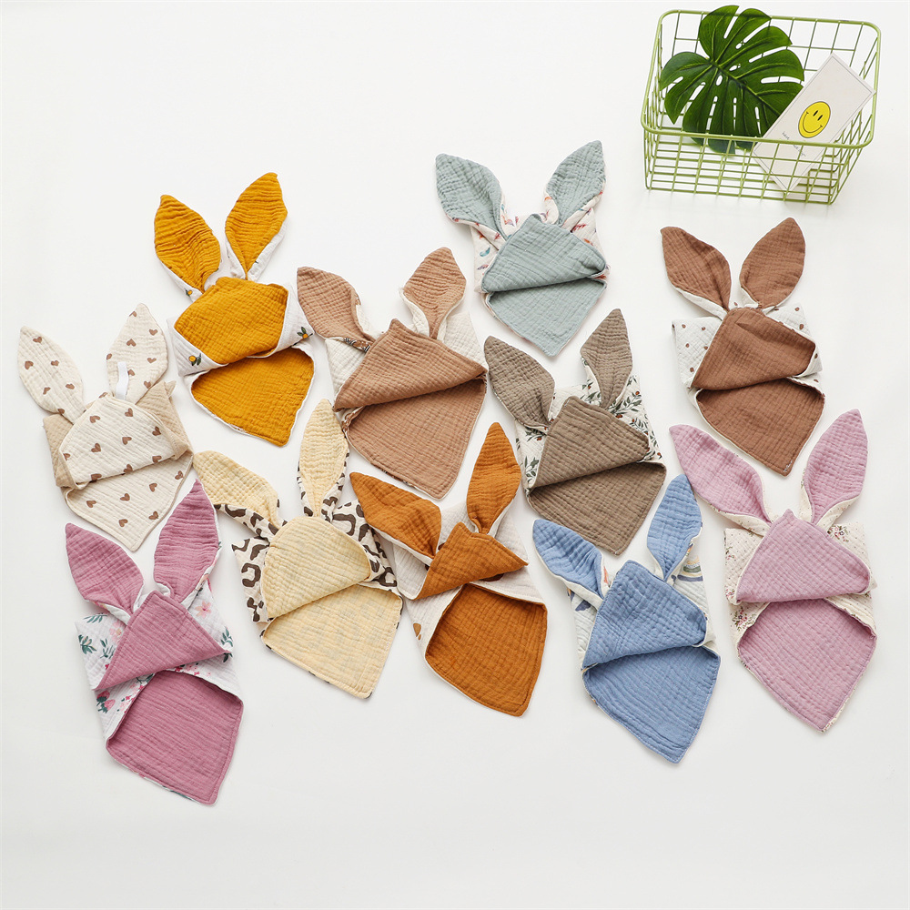 Personalized Baby Embroidery Comforter Bunny Sleep Towel | CWBaby126