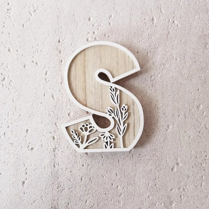 Wildflower Wall Wooden Alphabet Letters Boho Name Sign | CWToy96