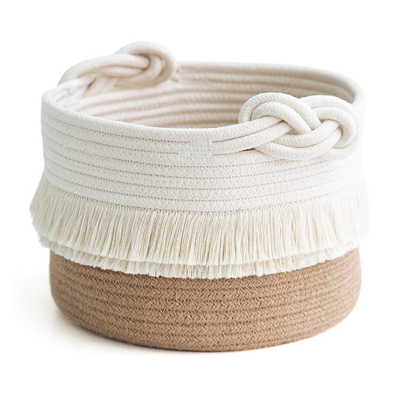 Personalized Knitted Wire Name Cotton Rope Basket | CWBaby91