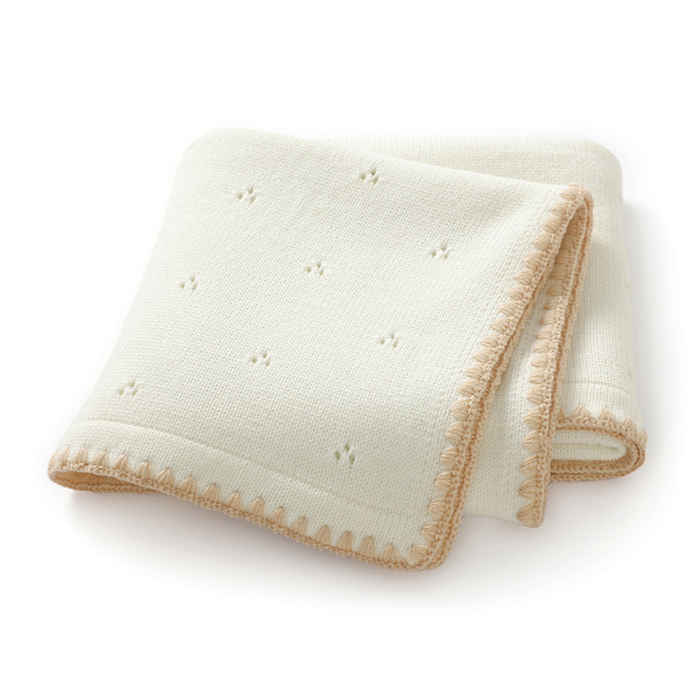 Personalized Embroidered Soft Pointelle Knit Baby Blanket | CWBaby504