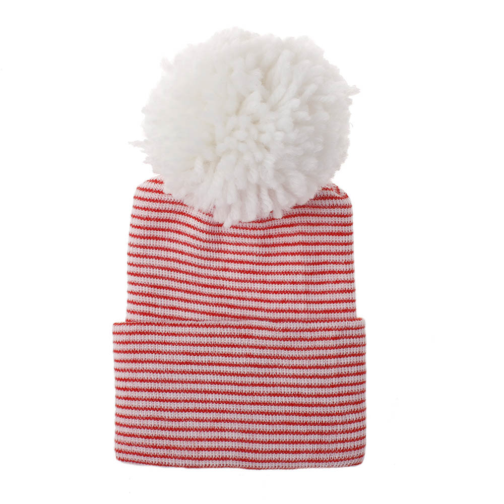 Personalized Leather Patch Pom Pom Beanie for Comfort & Unique | HSKid35