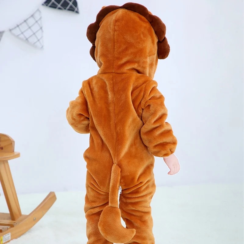 Personalized Leather Patch Baby Animal Romper  | CWBaby122