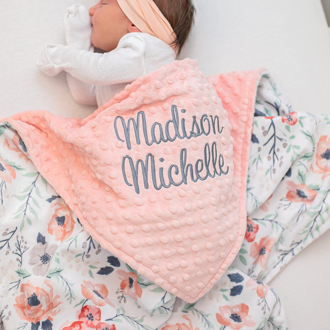 Personalized Lovely Kid Vintage Floral Baby Blanket for Comfort & Unique | CWBaby55