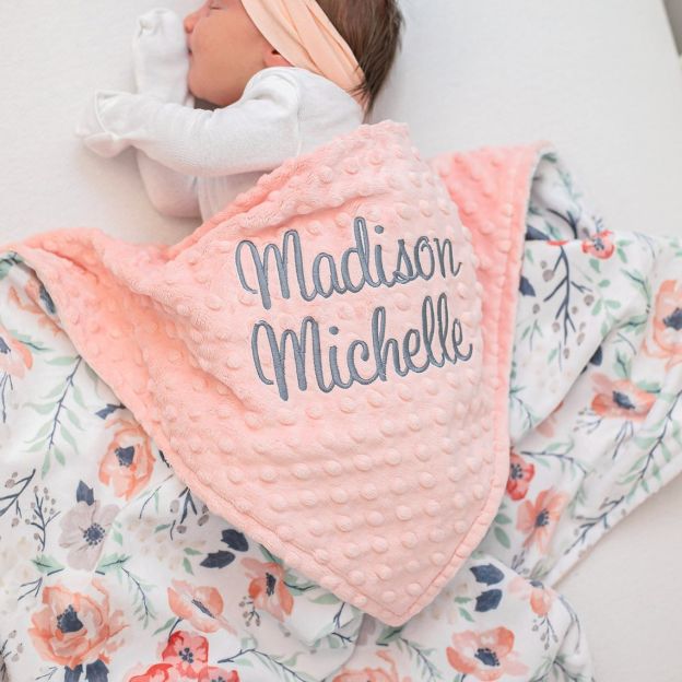 Personalized Lovely Kid Vintage Floral Baby Blanket for Comfort & Unique | CWBaby55