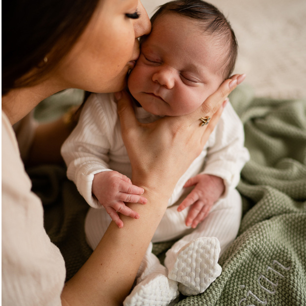 Personalized Embroidery Baby Organic Cotton Ribbed Outfit | CWBaby277