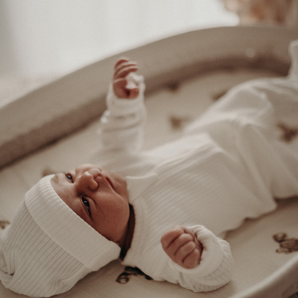 Personalized Embroidery Baby Organic Cotton Ribbed Outfit | CWBaby277