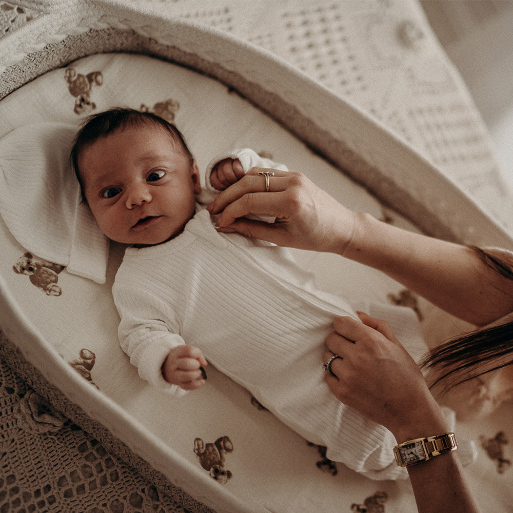 Personalized Embroidery Baby Organic Cotton Ribbed Outfit | CWBaby277