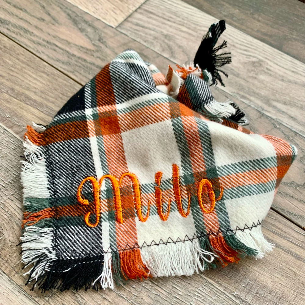 Personalized Autumn Dog Bandana for Comfort & Unique | BKPet19