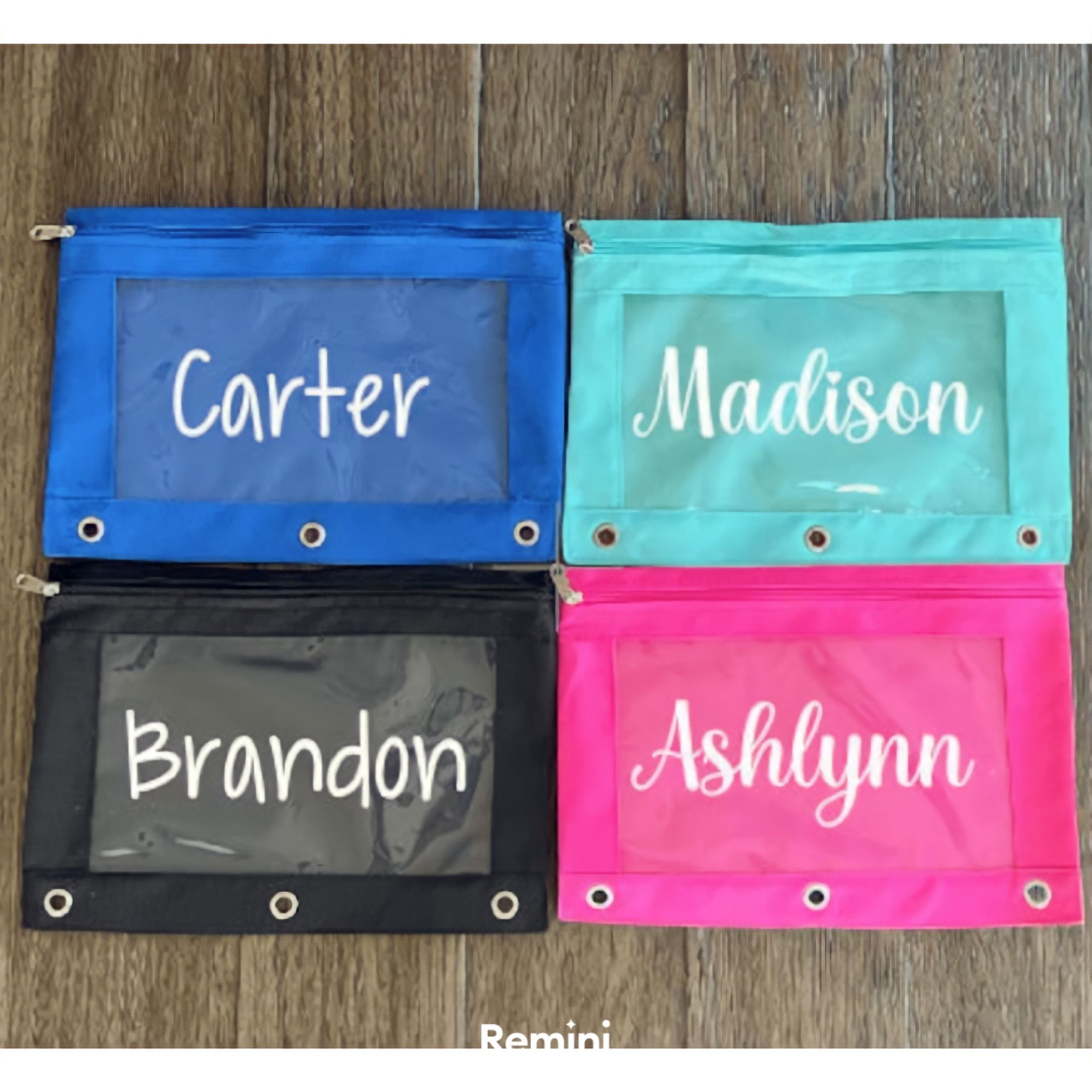 Personalized Canvas Zipper Kid Pencil Case