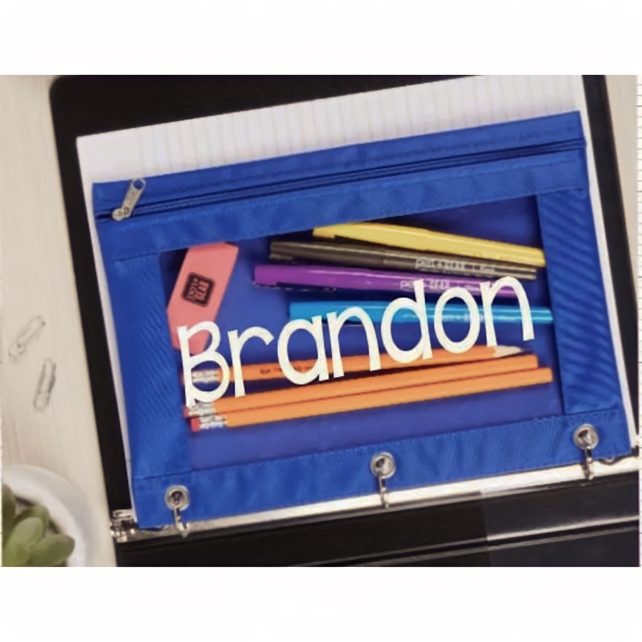 Personalized Canvas Zipper Kid Pencil Case