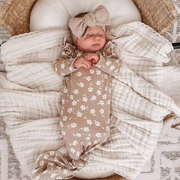 Personalized Embroidered Name Baby Swaddle Blanket for Unique Gift | CWBaby58