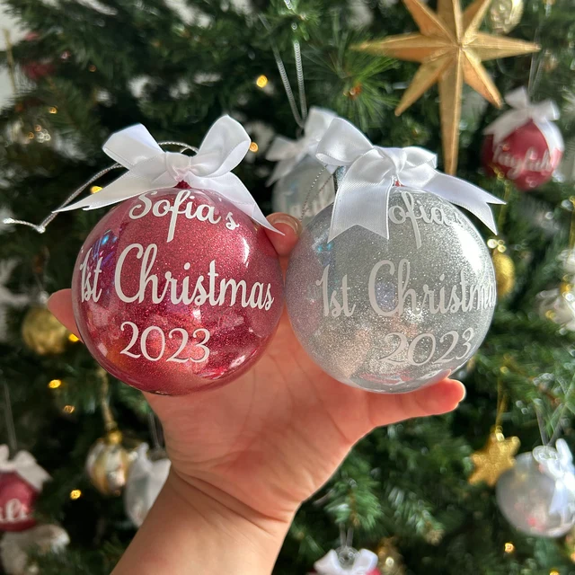 Personalised Christmas Bauble Ornaments (3 pcs/ Set) | MCGift20