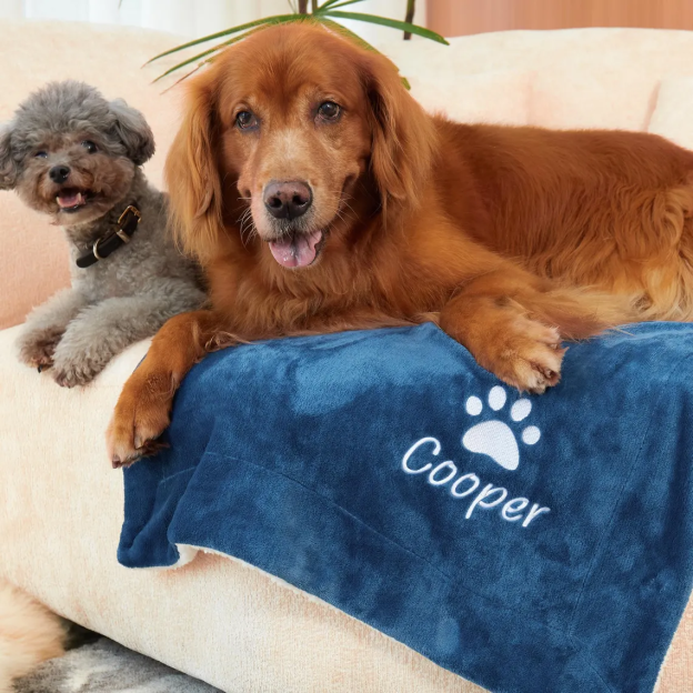 Personalized Thick Fleece Pet Blanket for Comfort & Unique | BKPet99