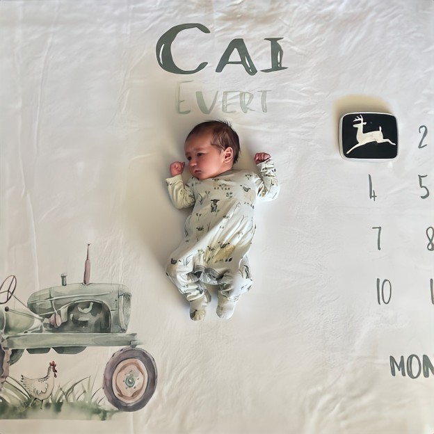 Personalized Baby Newborn Blanket with Name | BKMS017