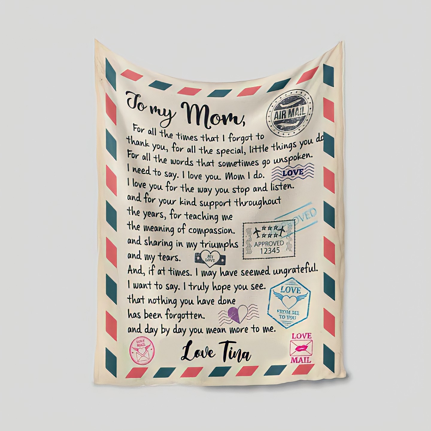 Personalized Love Letter Blanket for Comfort & Unique | BKletter14