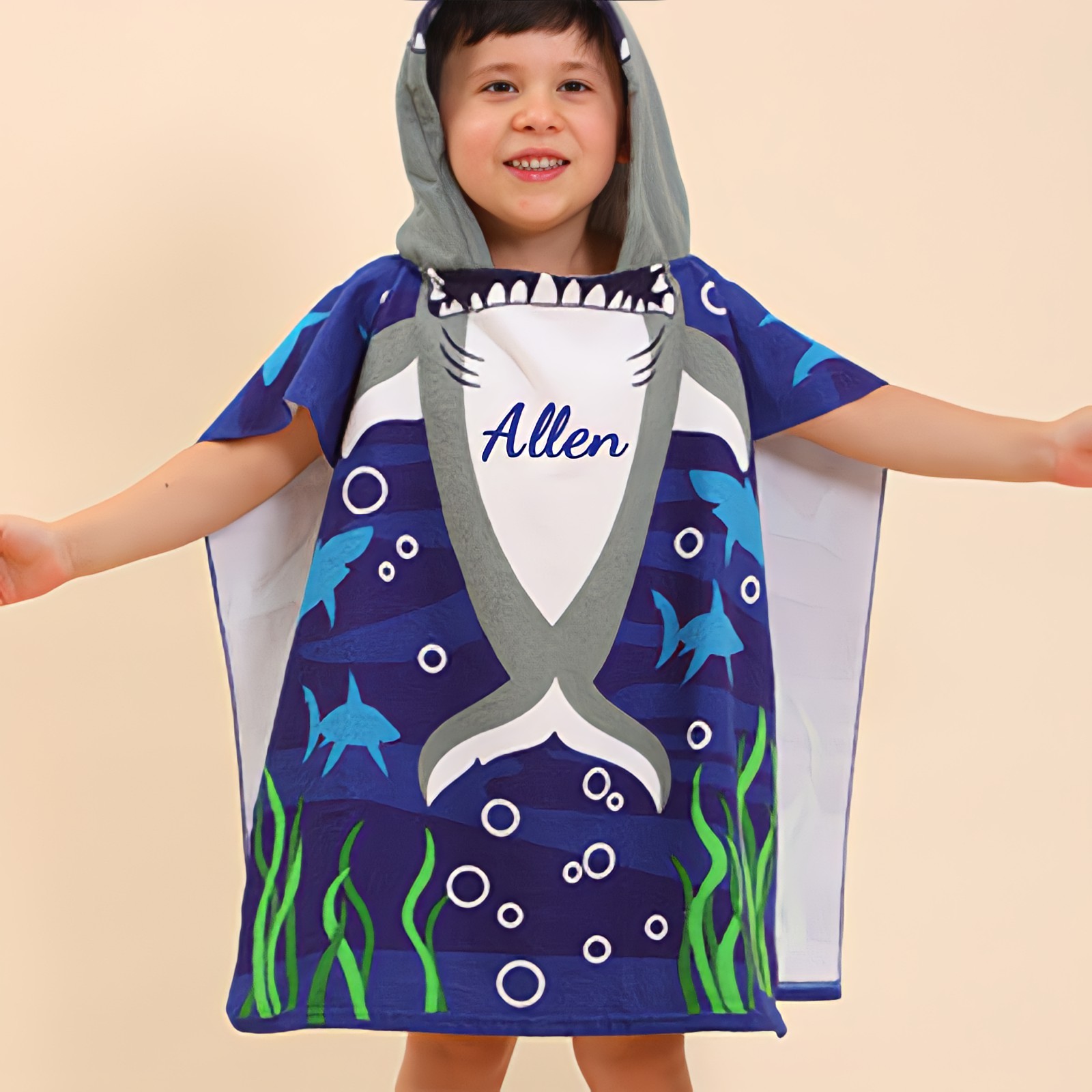 Personalized Embroidery Hooded Beach Towel for Summer & Beach | CWBeach82