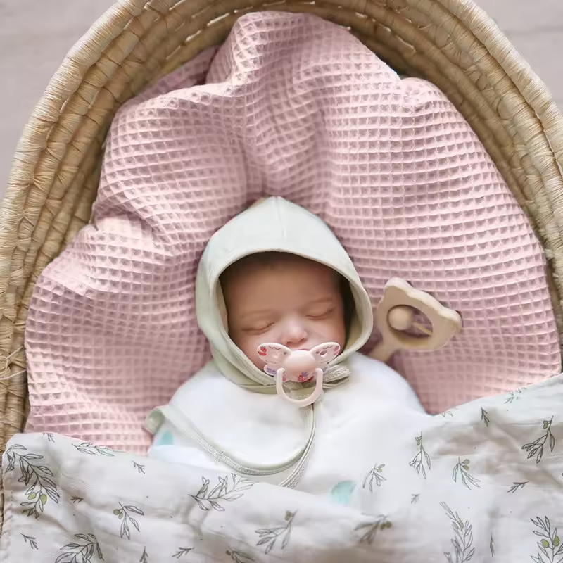 Personalized Embroidered Waffle Blanket for Comfort & Unique| CWBaby48