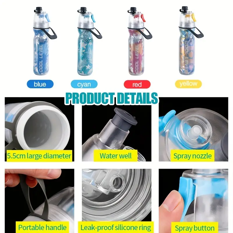 Personalised BPA Free 17oz Sport Cool Spray Water Bottle | YouBottle79