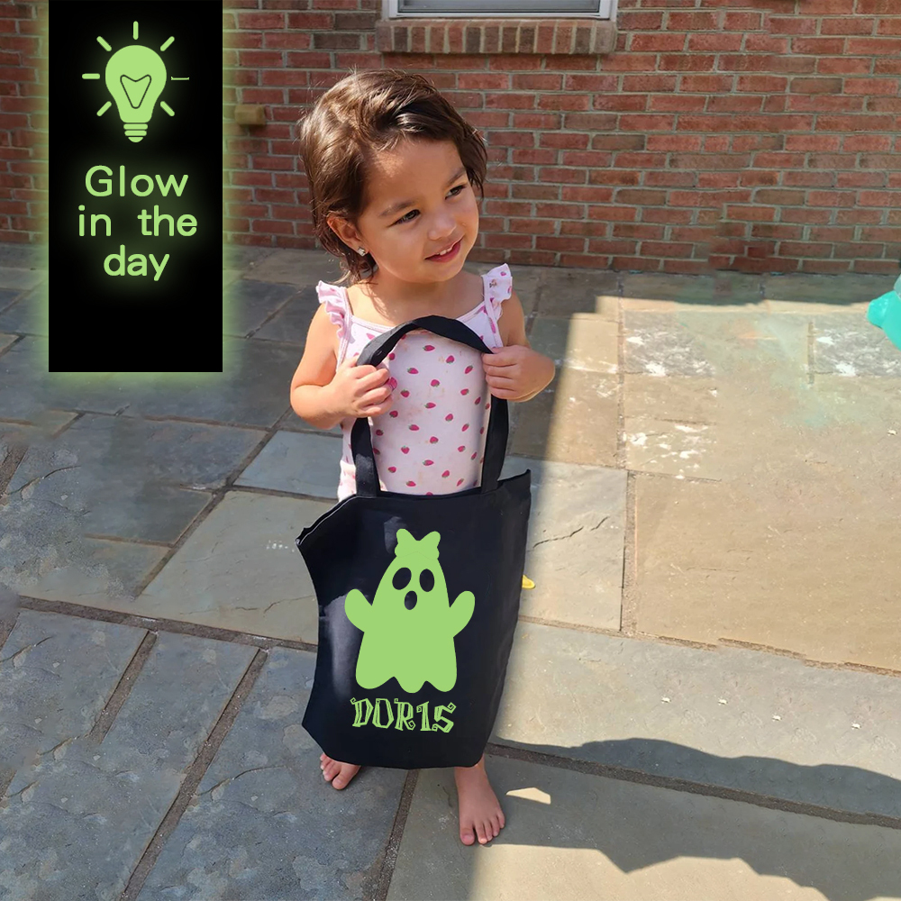 Personalized Glow In The Dark Halloween Treat Bag | MCGift32