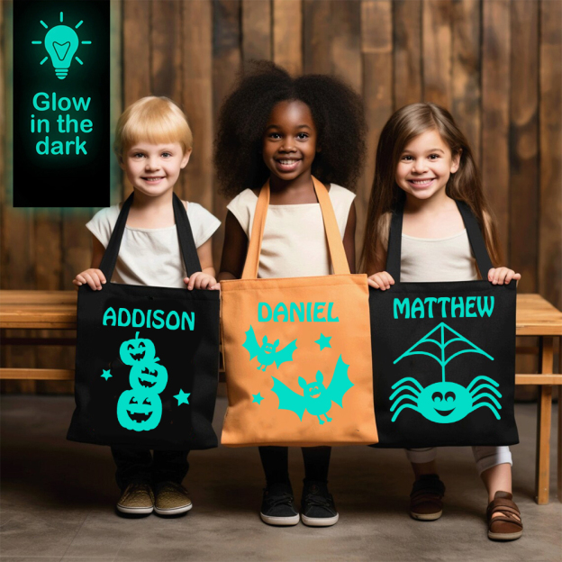 Personalized Glow In The Dark Halloween Treat Bag | MCGift32
