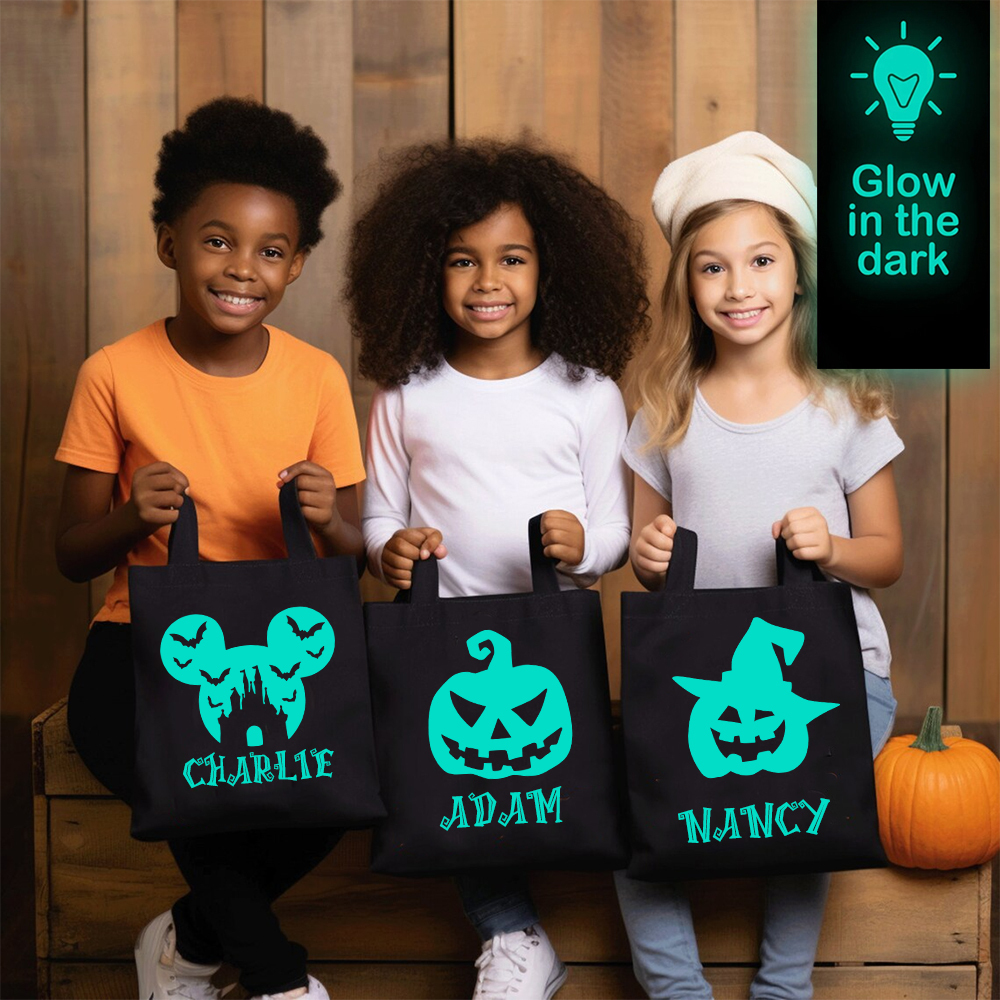Personalized Glow In The Dark Halloween Treat Bag | MCGift32