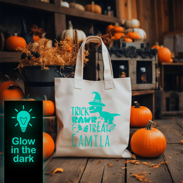 Personalized Glow In The Dark Halloween Treat Bag | MCGift32