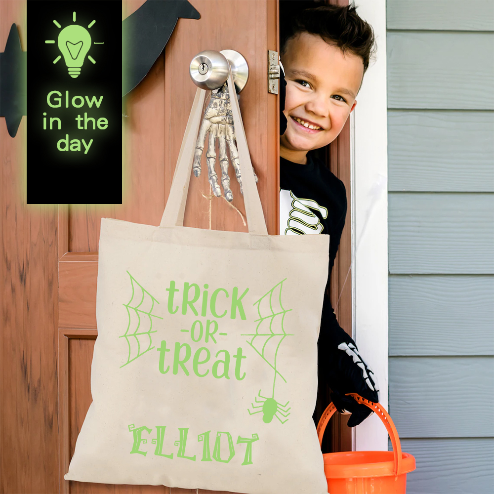 Personalized Glow In The Dark Halloween Treat Bag | MCGift32